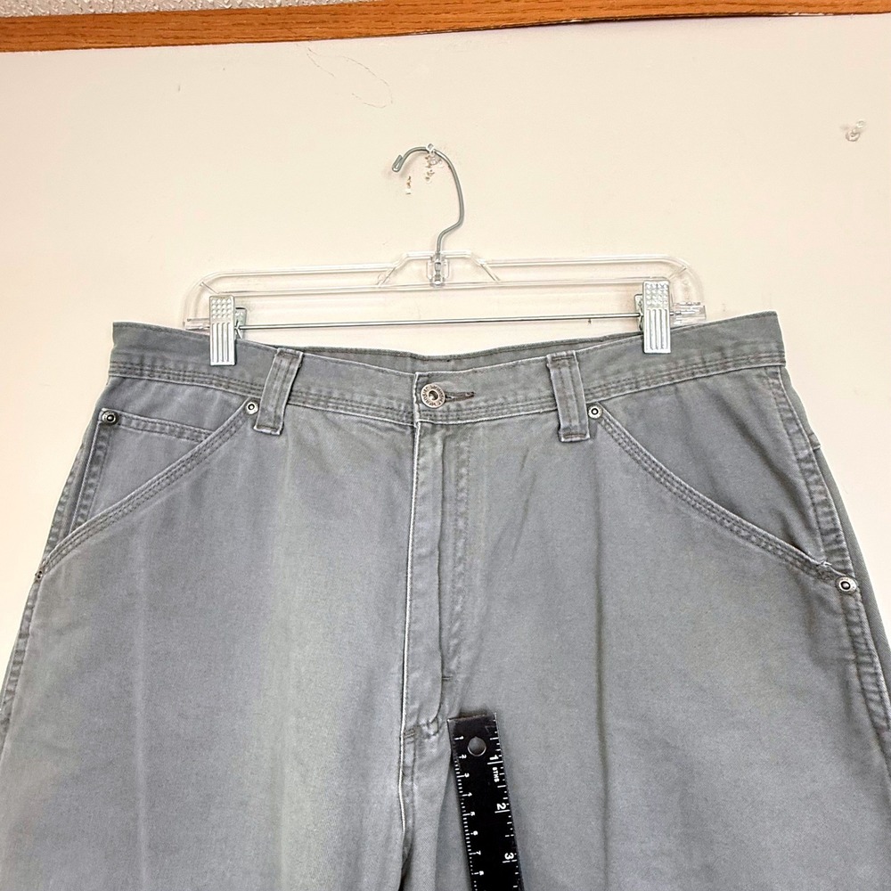 Wrangler Carpenter Pants Mens 34x30 Gray Authentics Utility Workwear - Picture 3 of 7